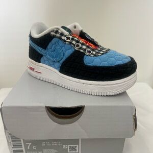 Nike Youth Quilted Blue and Black Sneakers